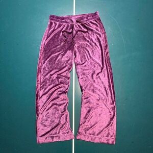 Y2K Baggy Velour Sweatpants Flare Pants Wide‎ leg purple size small